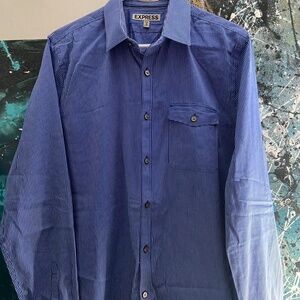 Express Striped Button-Up Shirt